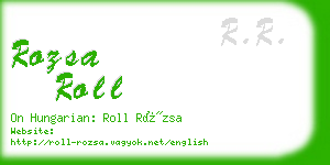 rozsa roll business card